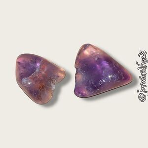 Handcrafted Raw Amethyst Earrings